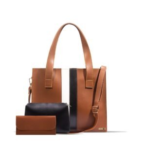 BAKU 3 PCS: A stylish shoulder bag set available in Brown colors, designed for elegance and everyday convenience.