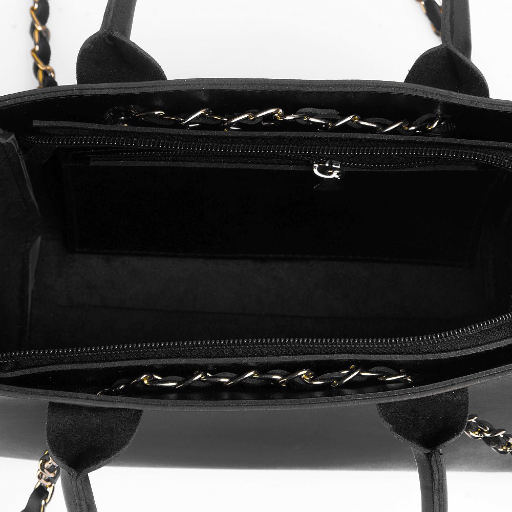 PLUSH BLACK/BROWN shoulder bag – a sleek, spacious, and fashionable handbag for versatile use in Pakistan.