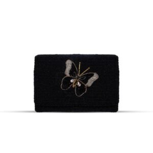 Butterfly Beads – A handmade clutch bag featuring intricate beadwork, perfect for formal events and bridal wear in Pakistan.