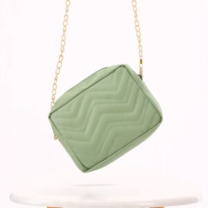 Aura Green bag with golden chain for women in pakistan