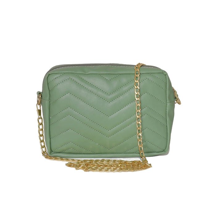 Aura Green bag with golden chain for women in pakistan