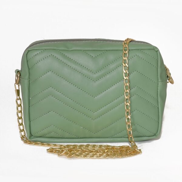 Aura Green bag with golden chain for women in pakistan