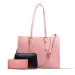 The Blossom 3-Piece Tote Bag Set features a spacious design and an adjustable strap for comfortable carrying. Available in sleek Pink color, it is now offered in Pakistan.