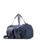 HQ Duffel Bags featuring a fresh, creative design with multiple pockets, available in a stylish blue color and equipped with an adjustable strap. Now available in Pakistan.