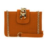 A brown bag With the elegant style of a chain or a gold combination in strap availaible in pakistan