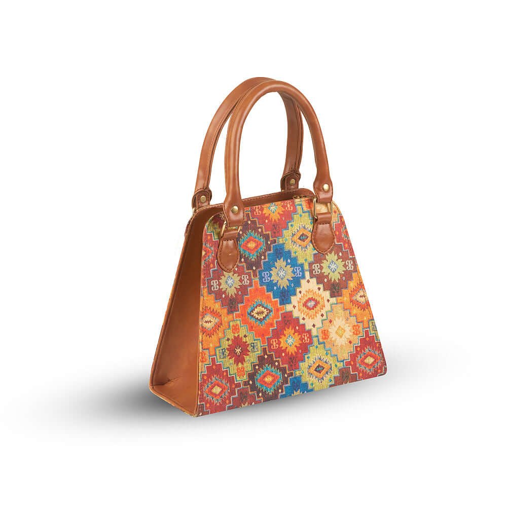 Loom handbag featuring a spectacular multicolor design, perfect for women, now available in Pakistan.