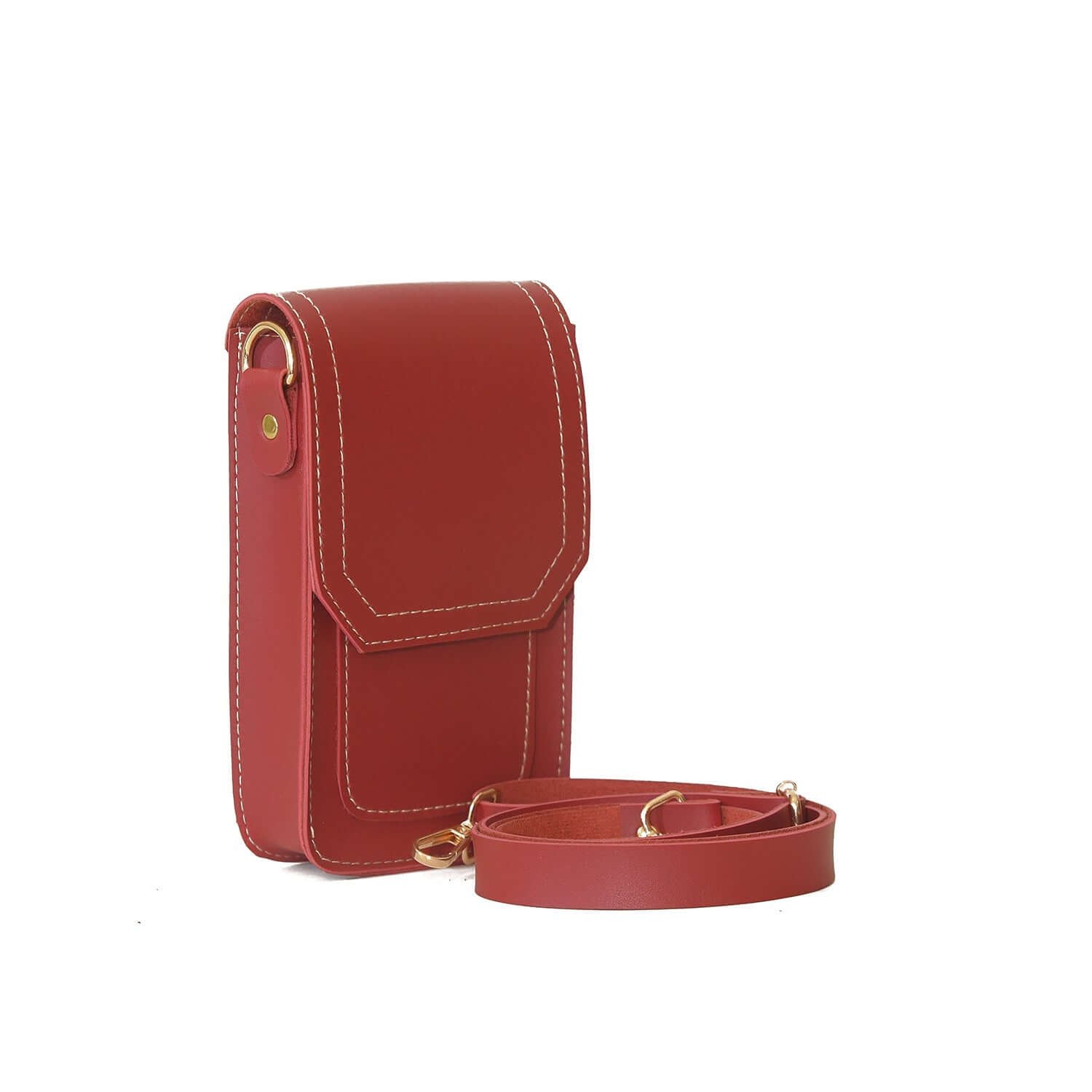 The Mobo Pouch Phone Mini Bag, available in Maroon, features premium leather craftsmanship and comes with a long, adjustable strap. Now available in Pakistan.
