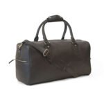 Moxi Duffel Bag in a rich dark brown color, expertly crafted from premium leather material, now available in Pakistan.