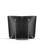 A Premium Faux Leather in a black color with a silver chain available in pakistan
