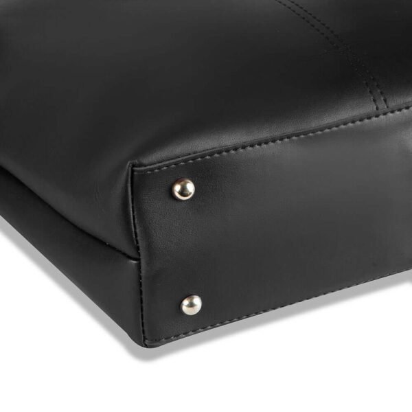 A Premium Faux Leather in a black color with a silver chain available in pakistan