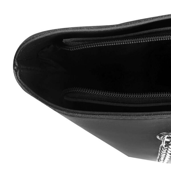 A Premium Faux Leather in a black color with a silver chain available in pakistan