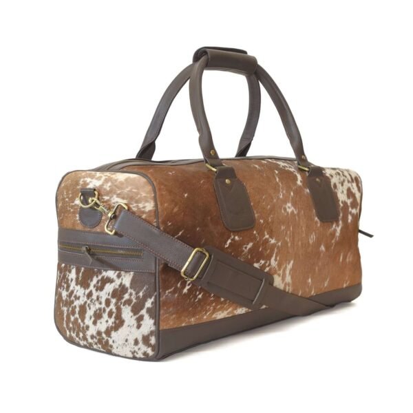 Moxi brown leather bag, featuring a cow-inspired design, now available in Pakistan.