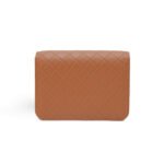 The Front Flap with a gold touch in adjustable gold chain is available in a brown color for women in pakistan