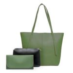 The Nova Tote Bags, available in elegant Green, come with two wallet pieces and are now offered in Pakistan.