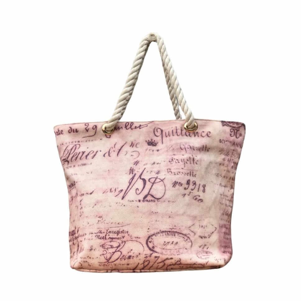 Retro Pink Canvas Tote Bag – A Vintage-Inspired Design Perfect for Women in Pakistan