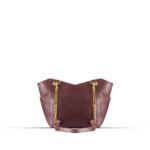 Stylish Tote bag with a gold chain accent and a maroon strap, available in an elegant maroon color. Now available in Pakistan.