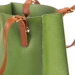 The Serene 3-Piece Tote Bag Set features a spacious design and elegant brown leather straps, now available in Pakistan.