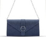 A sleek and stylish wallet in vibrant blue, featuring multiple card slots, a bill compartment, and a zippered coin pocket.
