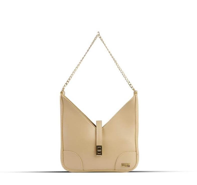 The Sonnet handbag and shoulder bag, elegantly designed in beige color with a stylish chain accent, is now available in Pakistan.