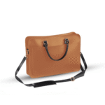 Tech Laptop Bag with a brown color or a leather strap, designed to hold professional essentials for students and teachers. Available in Pakistan.