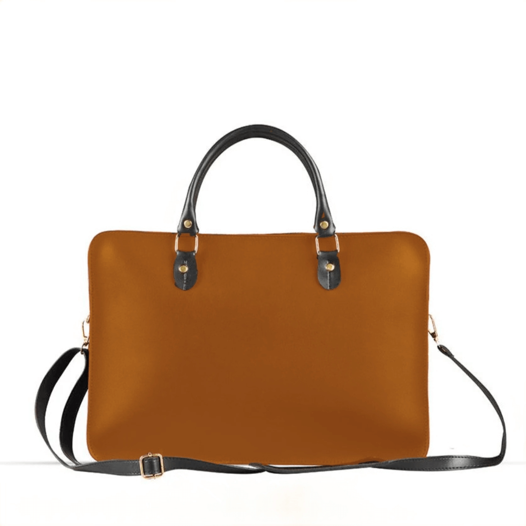 Tech Laptop Bag with a brown color or a leather strap, designed to hold professional essentials for students and teachers. Available in Pakistan.