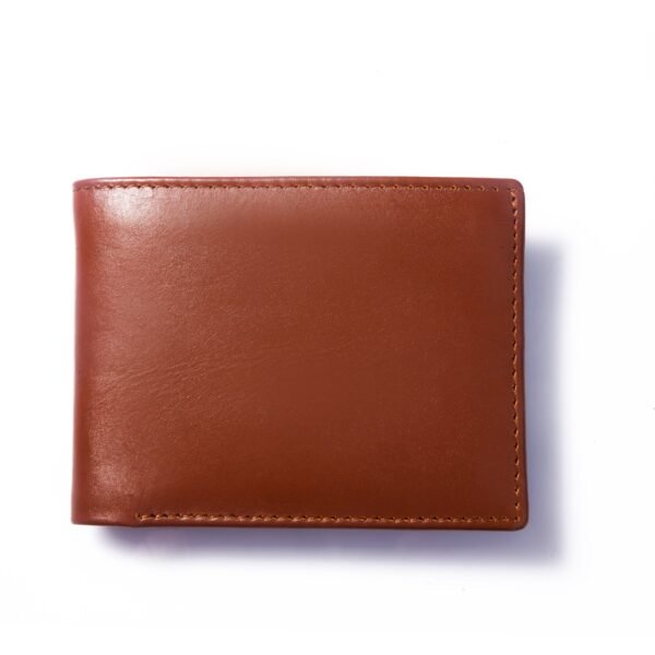 A premium wallet for men, made from genuine leather, featuring multiple card slots, a bill compartment, and a sleek, timeless design.