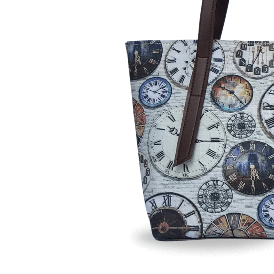 The Timeless Tote Bag: Designed for the chic and classy, featuring a premium canvas style with a leather handle. Now available in Pakistan.