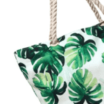The Tropical Canvas Bag, featuring rope handles and a nature-inspired print on a white background, is now available in Pakistan.