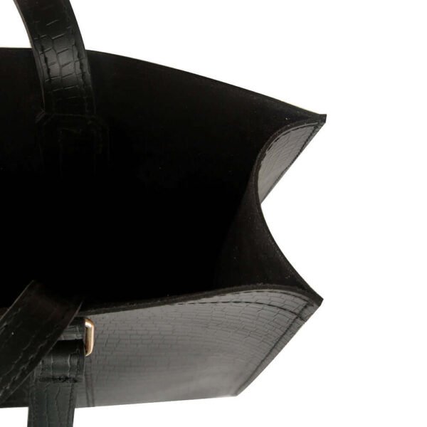 Zara 2-piece tote bag set in sleek black, featuring a premium leather classic finish and an adjustable strap. Available in Pakistan.