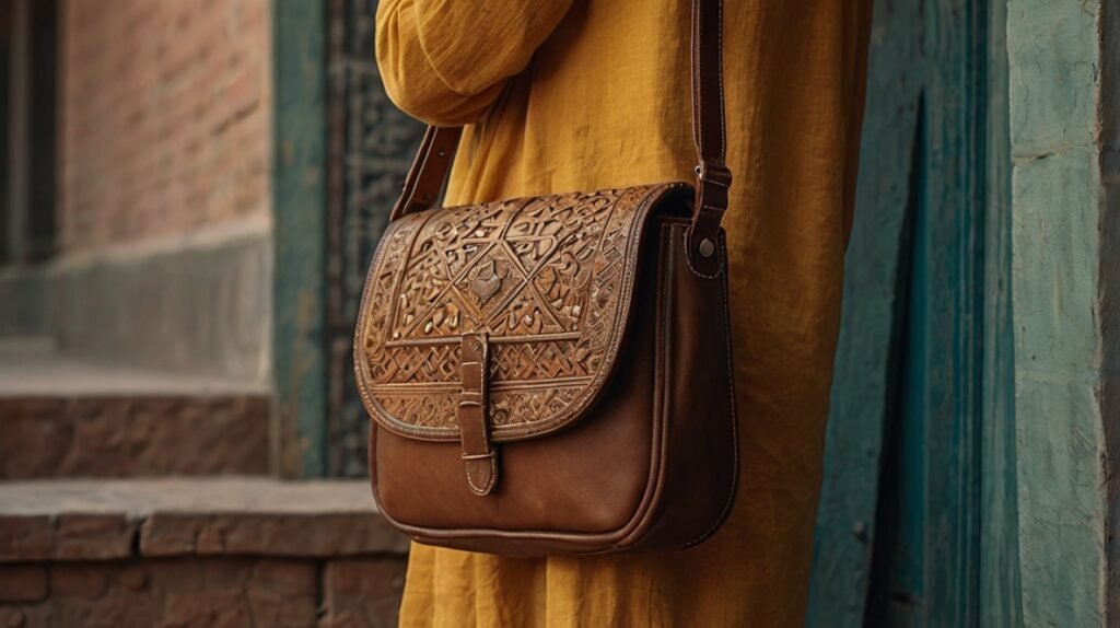 CrossBody Bags in Daily life weared by a girl on a street in Pakistan