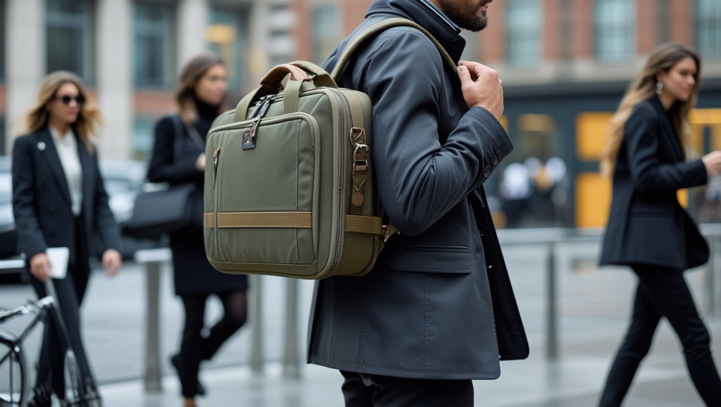 The Durable Laptop Bag man wearing in Pakistan