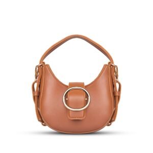 Luna Noir Crescent Shoulder Bag